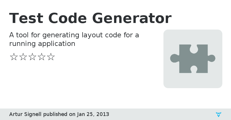 Test Code Generator - Vaadin Add-on Directory