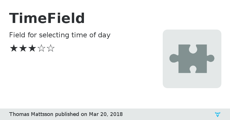 TimeField - Vaadin Add-on Directory