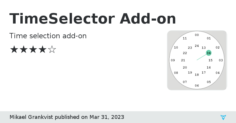 TimeSelector Add-on - Vaadin Add-on Directory