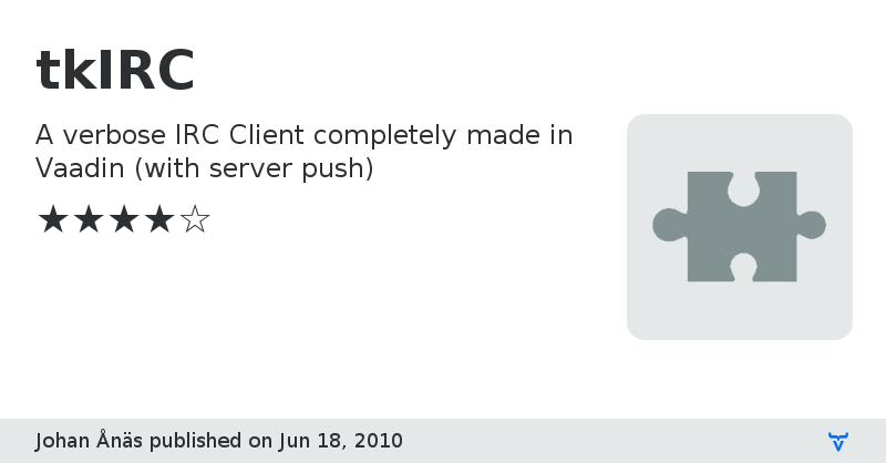 tkIRC - Vaadin Add-on Directory