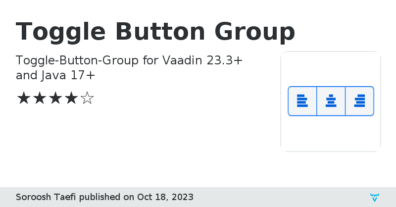 Toggle Button Group - Vaadin Add-on Directory