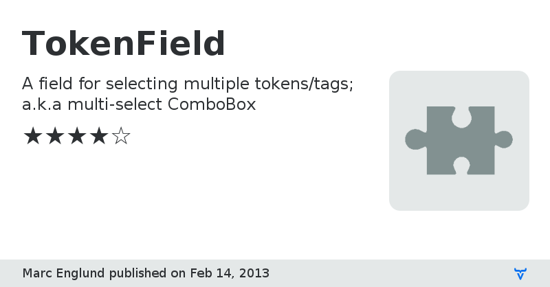 TokenField - Vaadin Add-on Directory