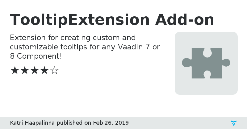 TooltipExtension Add-on - Vaadin Add-on Directory