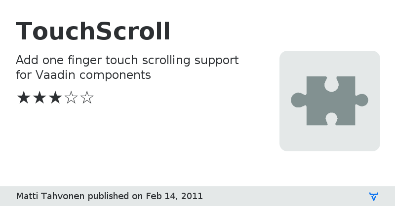 TouchScroll - Vaadin Add-on Directory