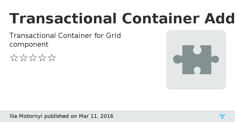 Transactional Container Add-on - Vaadin Add-on Directory