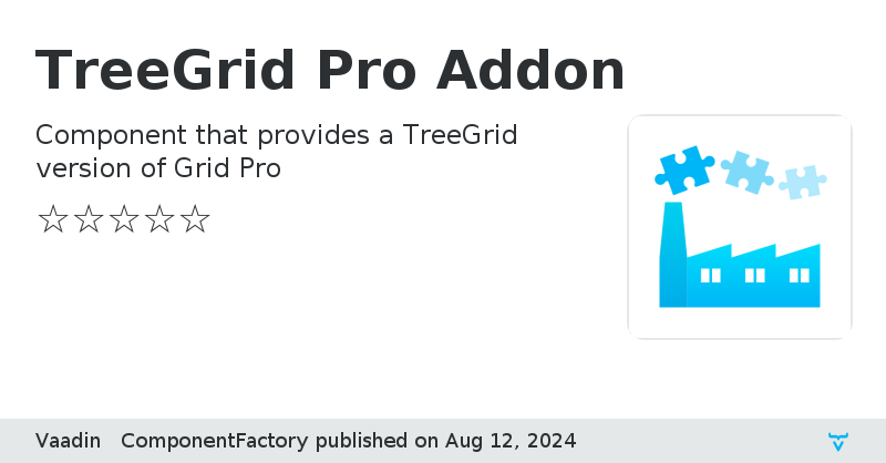 TreeGrid Pro Addon - Vaadin Add-on Directory