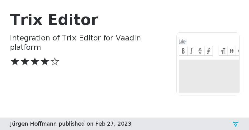 Trix Editor - Vaadin Add-on Directory