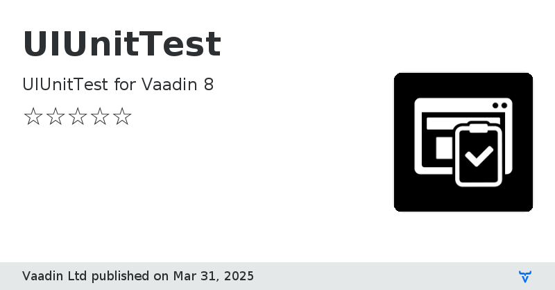 UIUnitTest - Vaadin Add-on Directory