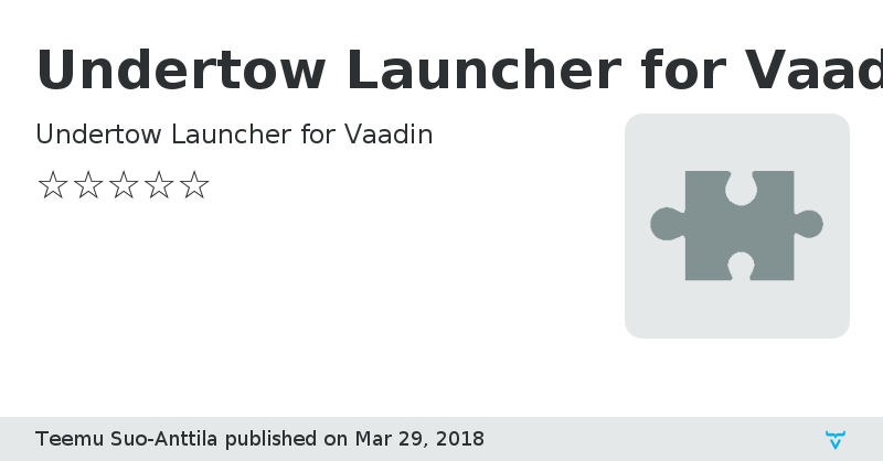 Undertow Launcher for Vaadin - Vaadin Add-on Directory