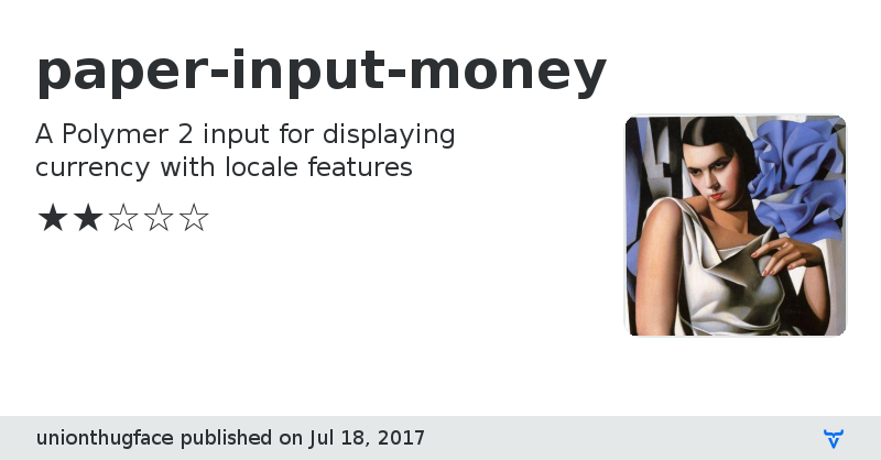 paper-input-money - Vaadin Add-on Directory