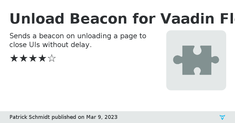 Unload Beacon for Vaadin Flow - Vaadin Add-on Directory