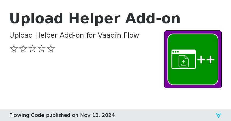 Upload Helper Add-on - Vaadin Add-on Directory