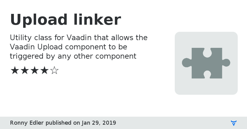 Upload linker - Vaadin Add-on Directory