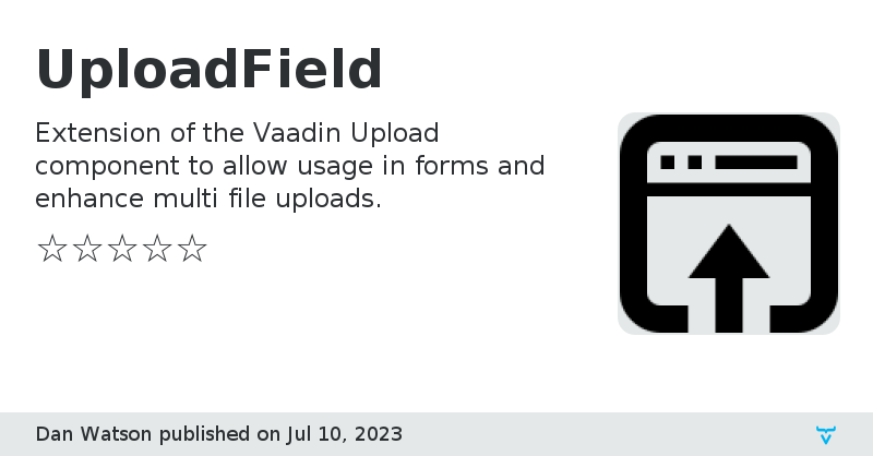 UploadField - Vaadin Add-on Directory