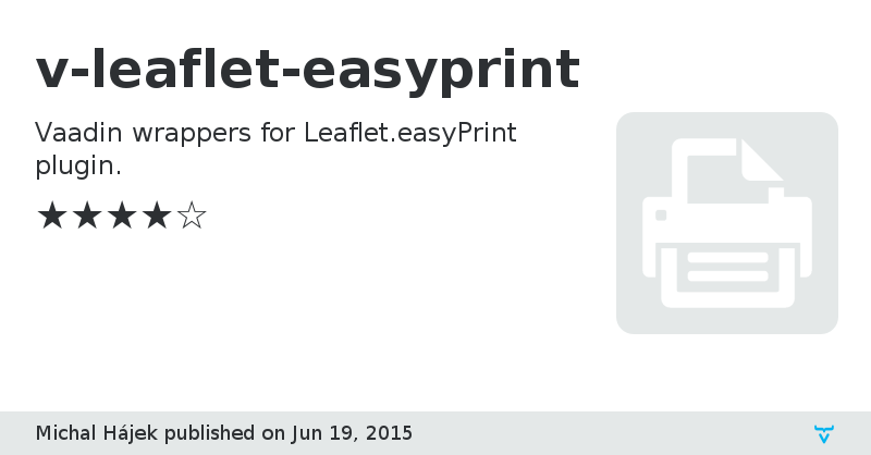 v-leaflet-easyprint - Vaadin Add-on Directory
