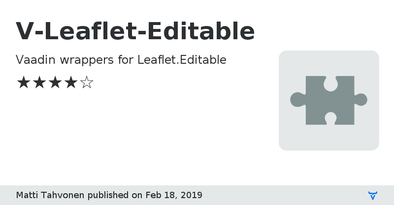 V-Leaflet-Editable - Vaadin Add-on Directory