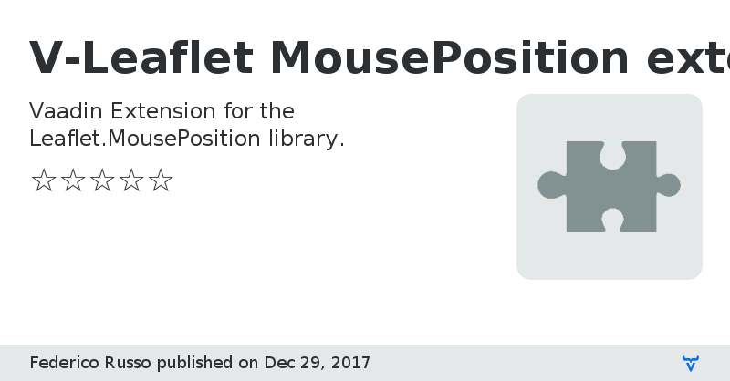 V-Leaflet MousePosition extensions - Vaadin Add-on Directory