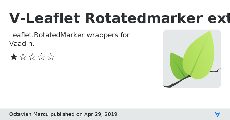 V-Leaflet Rotatedmarker extensions - Vaadin Add-on Directory