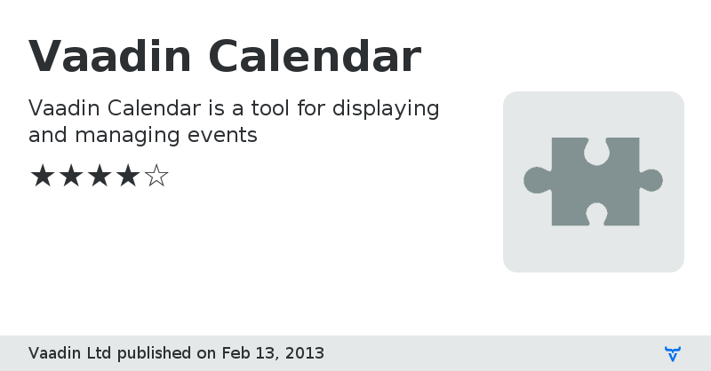 Vaadin Calendar - Vaadin Add-on Directory