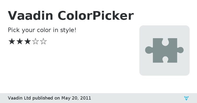 Vaadin ColorPicker - Vaadin Add-on Directory