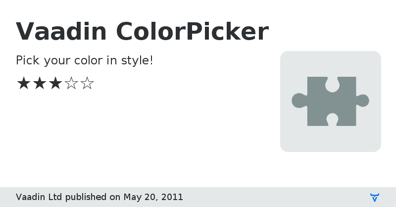 Vaadin ColorPicker - Vaadin Add-on Directory