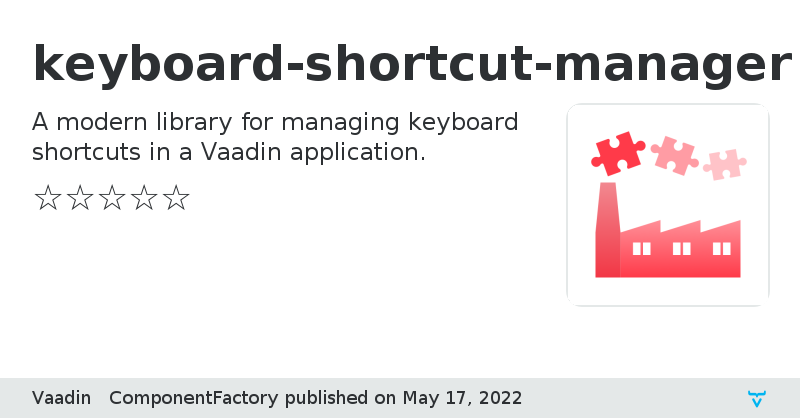 keyboard-shortcut-manager - Vaadin Add-on Directory