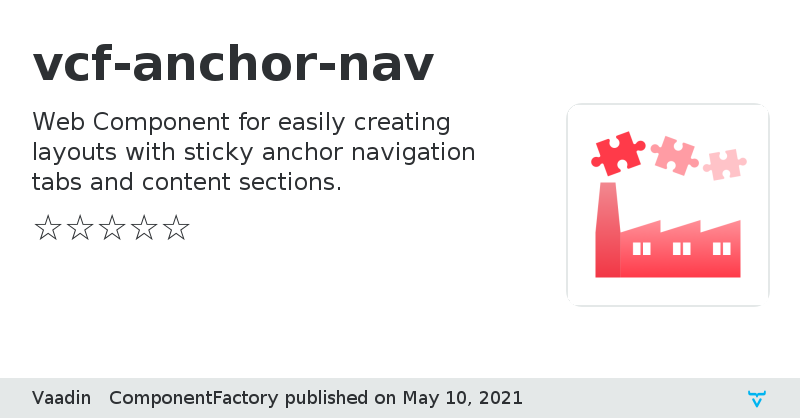 vcf-anchor-nav - Vaadin Add-on Directory