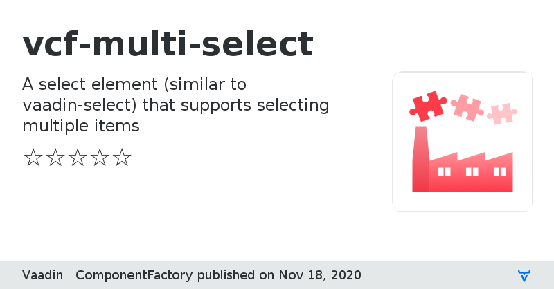 vcf-multi-select - Vaadin Add-on Directory