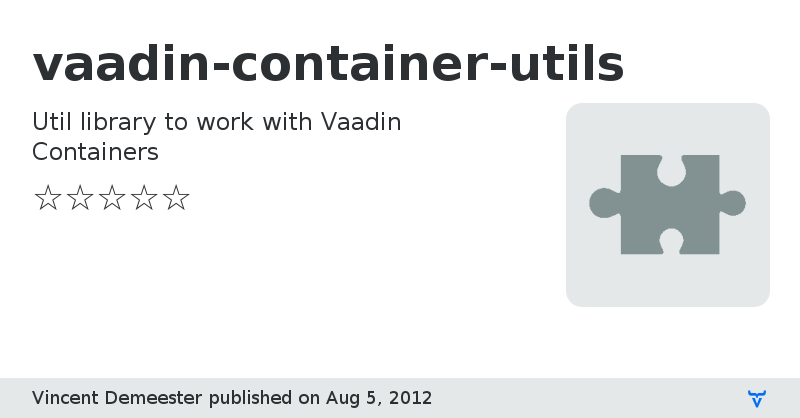 vaadin-container-utils - Vaadin Add-on Directory