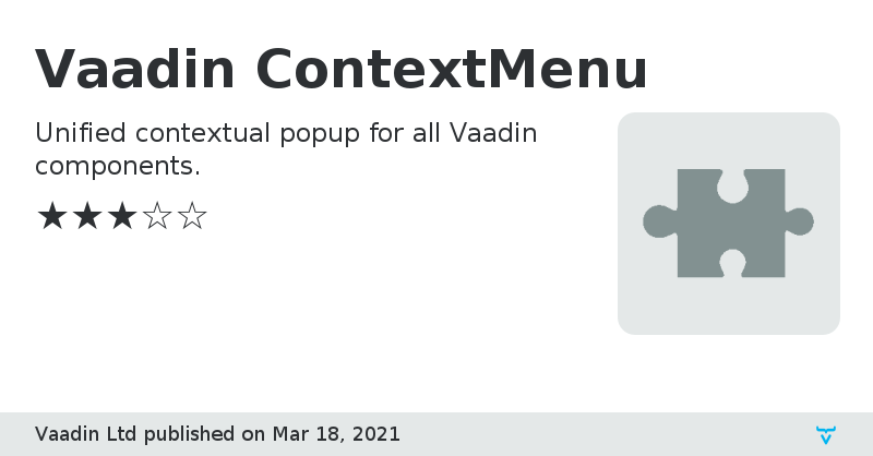 Vaadin ContextMenu - Vaadin Add-on Directory