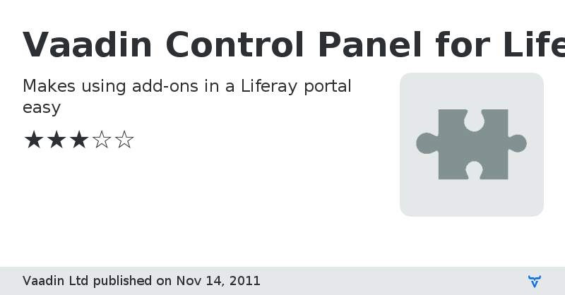 Vaadin Control Panel for Liferay - Vaadin Add-on Directory