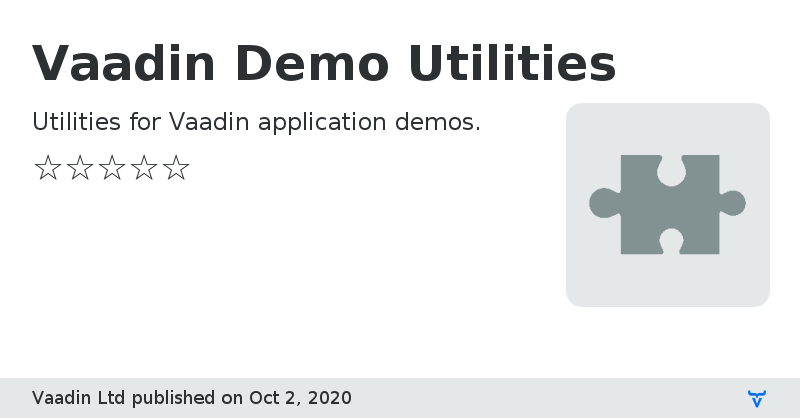 Vaadin Demo Utilities - Vaadin Add-on Directory