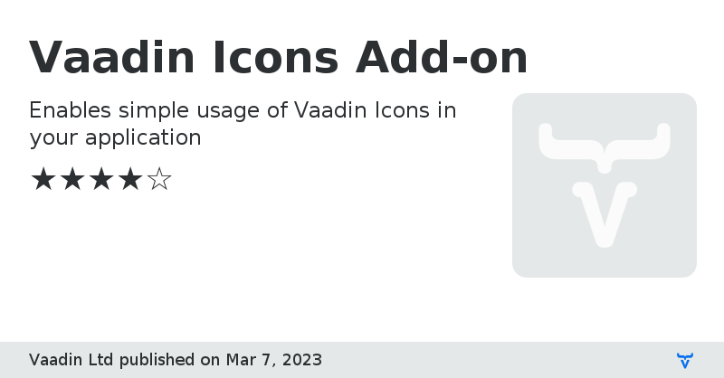 Vaadin Icons Add-on - Vaadin Add-on Directory