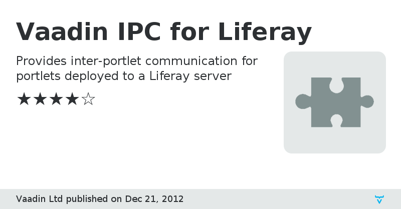Vaadin IPC for Liferay - Vaadin Add-on Directory
