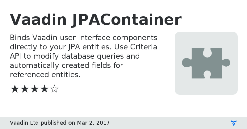 Vaadin JPAContainer - Vaadin Add-on Directory