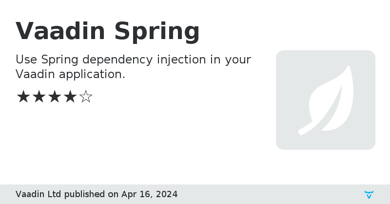 Vaadin Spring - Vaadin Add-on Directory