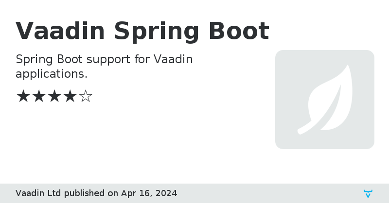 Vaadin Spring Boot - Vaadin Add-on Directory