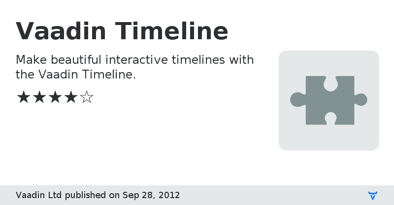 Vaadin Timeline - Vaadin Add-on Directory