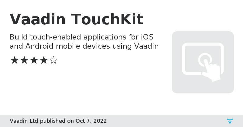 Vaadin TouchKit - Vaadin Add-on Directory
