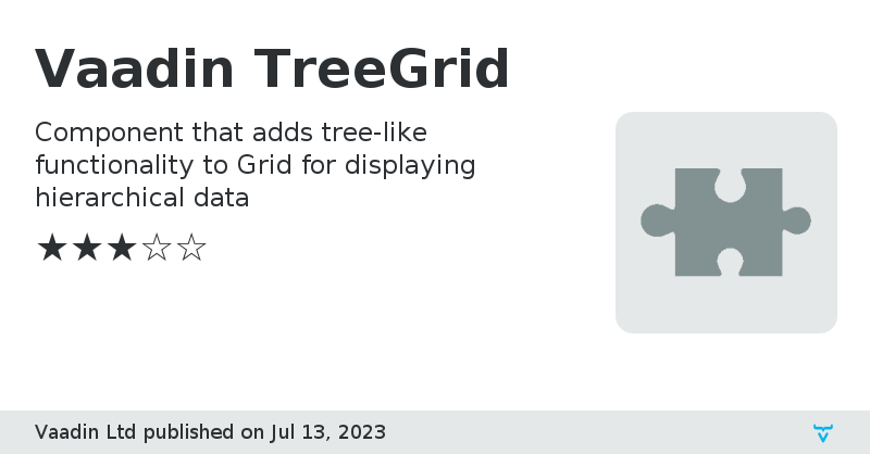 Vaadin TreeGrid - Vaadin Add-on Directory