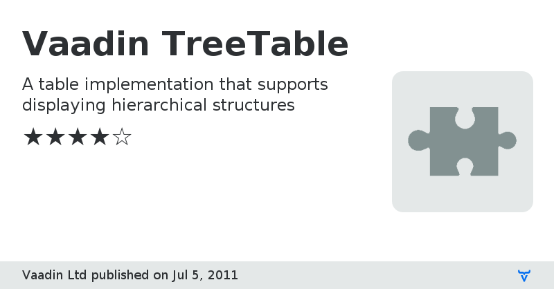 Vaadin TreeTable - Vaadin Add-on Directory