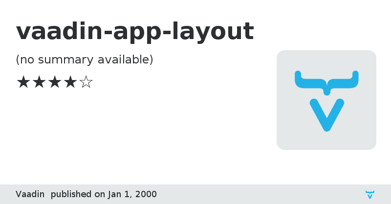 vaadin-app-layout - Vaadin Add-on Directory