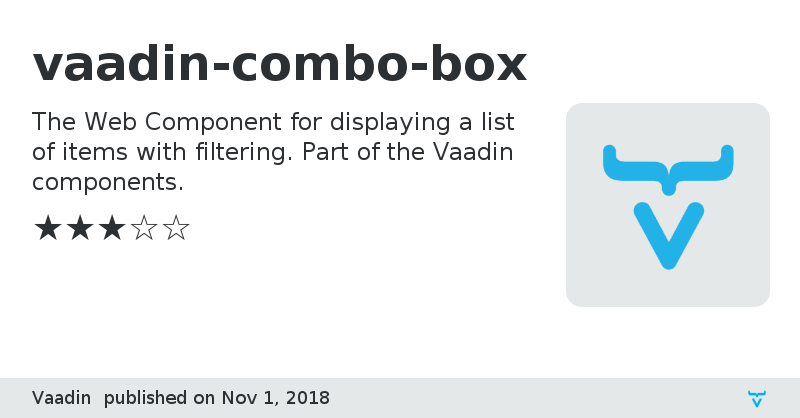 vaadin-combo-box - Vaadin Add-on Directory