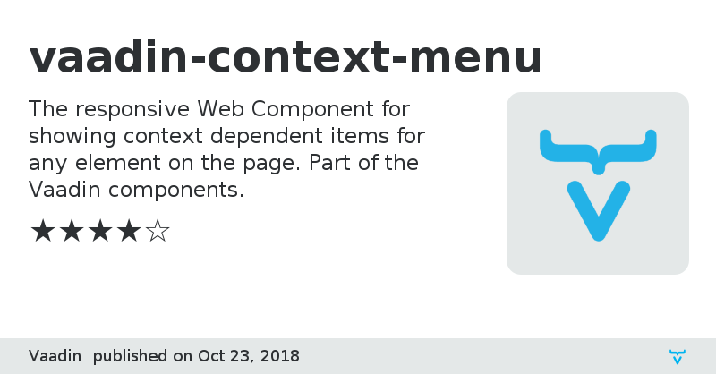 vaadin-context-menu - Vaadin Add-on Directory