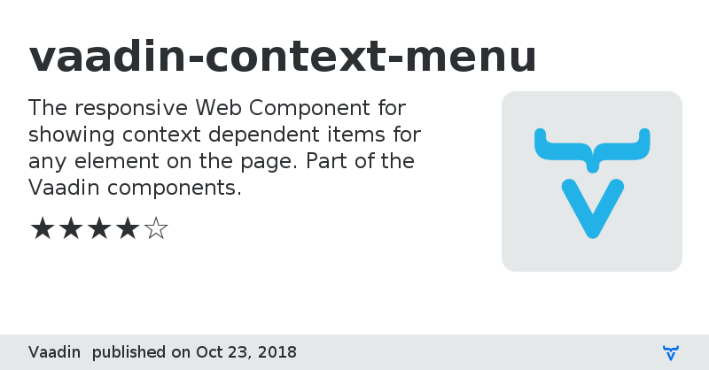 vaadin-context-menu - Vaadin Add-on Directory