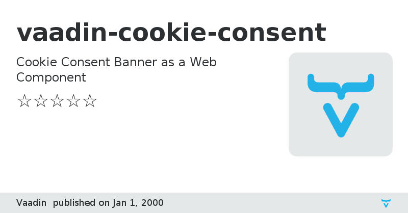 vaadin-cookie-consent - Vaadin Add-on Directory