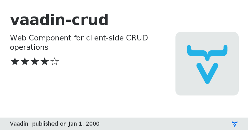 vaadin-crud - Vaadin Add-on Directory