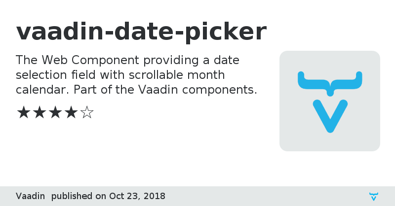 vaadin-date-picker - Vaadin Add-on Directory