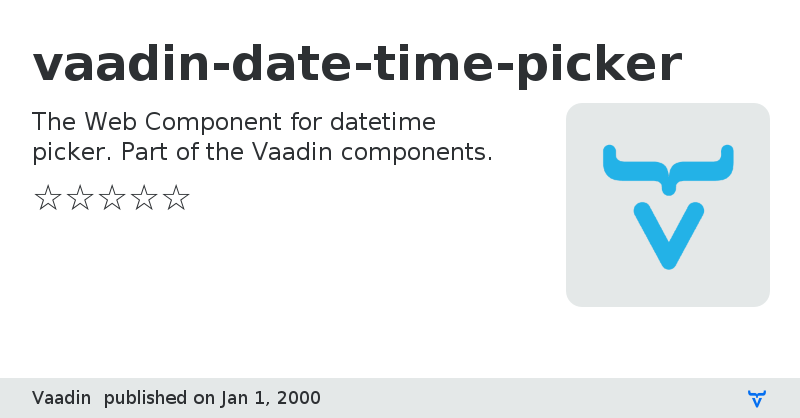 vaadin-date-time-picker - Vaadin Add-on Directory