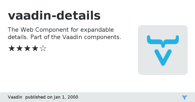 vaadin-details - Vaadin Add-on Directory